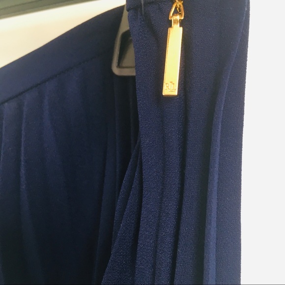 Lauren Ralph Lauren Navy color pleated skirt size 12 NWT - Picture 6 of 7